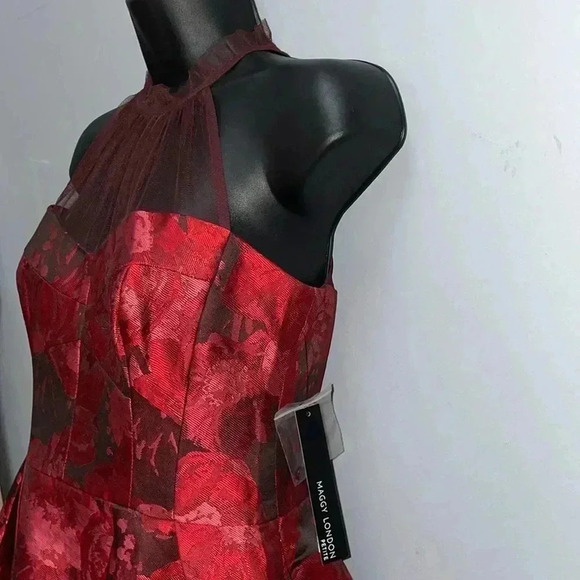 Maggy London/Petite Black-Red Rose dress-2P NWT 🌸 Host Pick🌸 - Picture 6 of 11